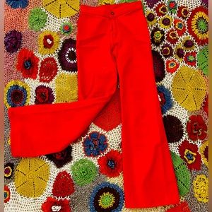 Amazing rare red 1970’s Levi bell bottoms
